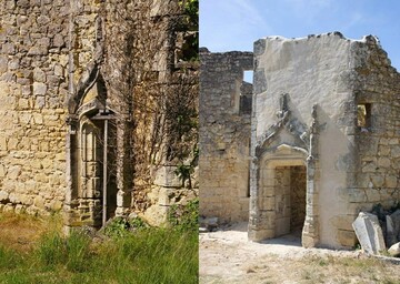 Restauration de la porte Gothique Flamboyant à Loupiac