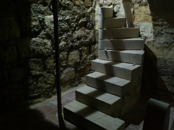 Escalier en colimaçon avec de la pierre de Champagny à Bordeaux